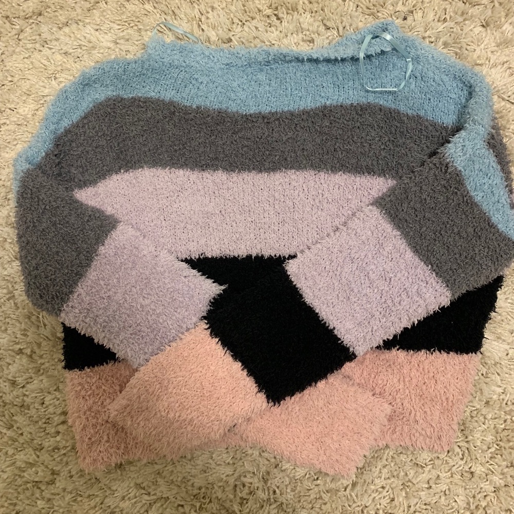 Striped multi color sweater